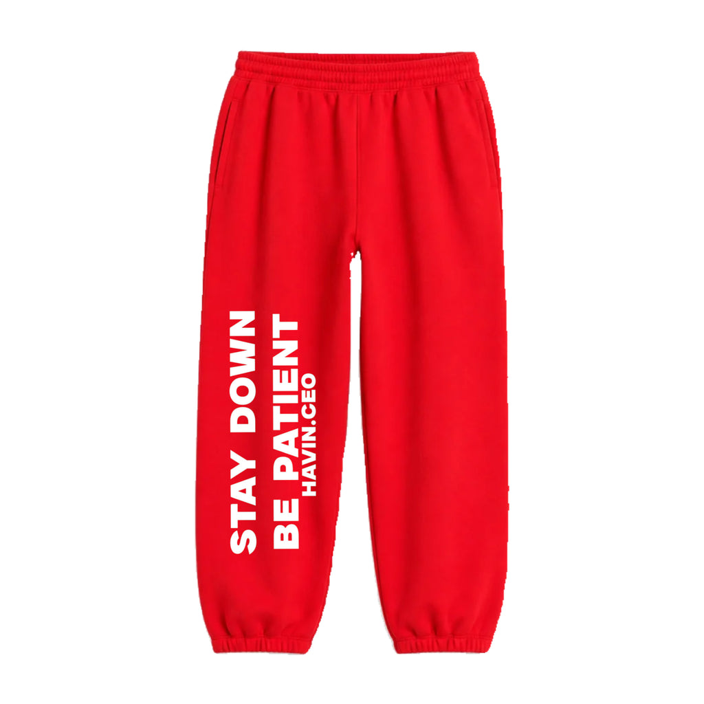 RED STAY DOWN BE PATIENT SET