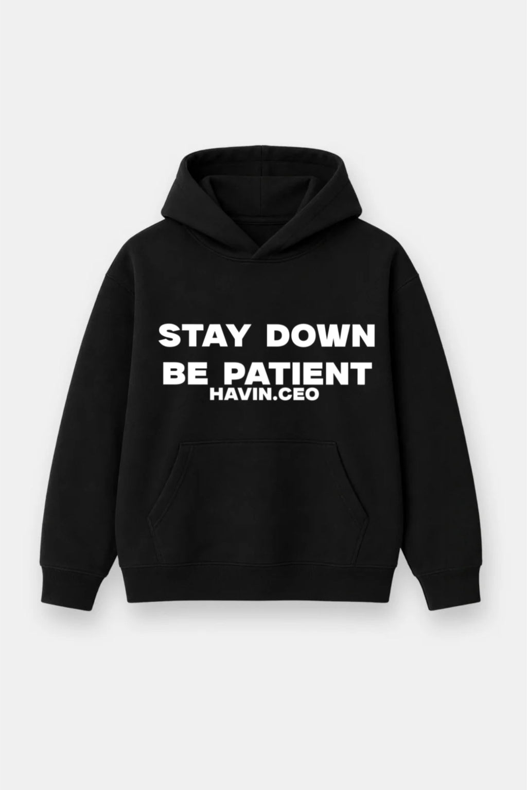 BLACK STAY DOWN BE PATIENT SET