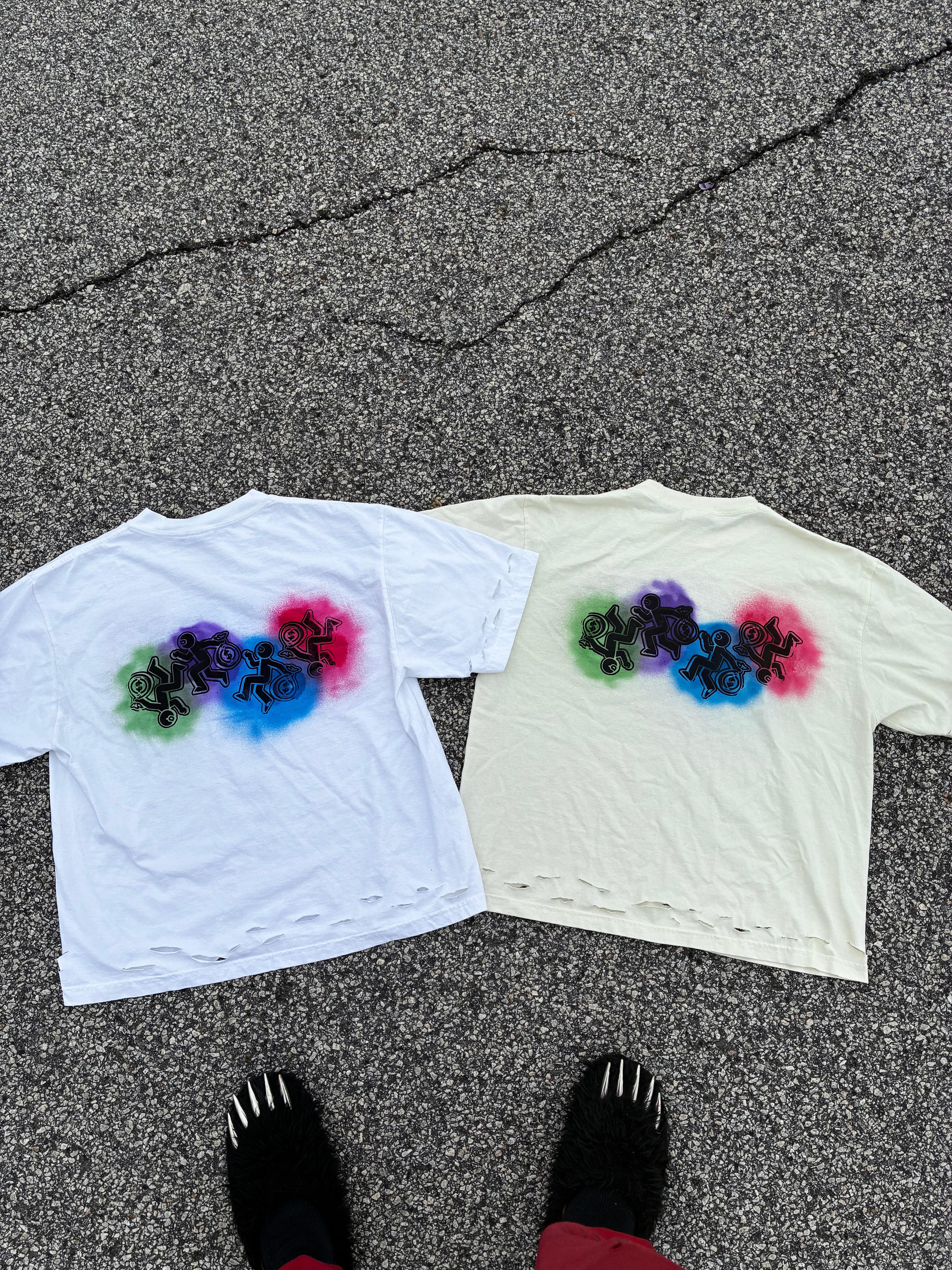 DISTRESSED STAY DOWN BE PATIENT TEE
