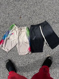 DISTRESSED HANDWROTE BAGGY LOGO SHORTS