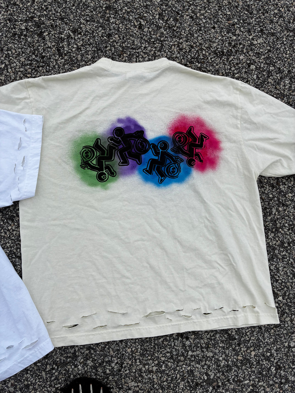 DISTRESSED STAY DOWN BE PATIENT TEE