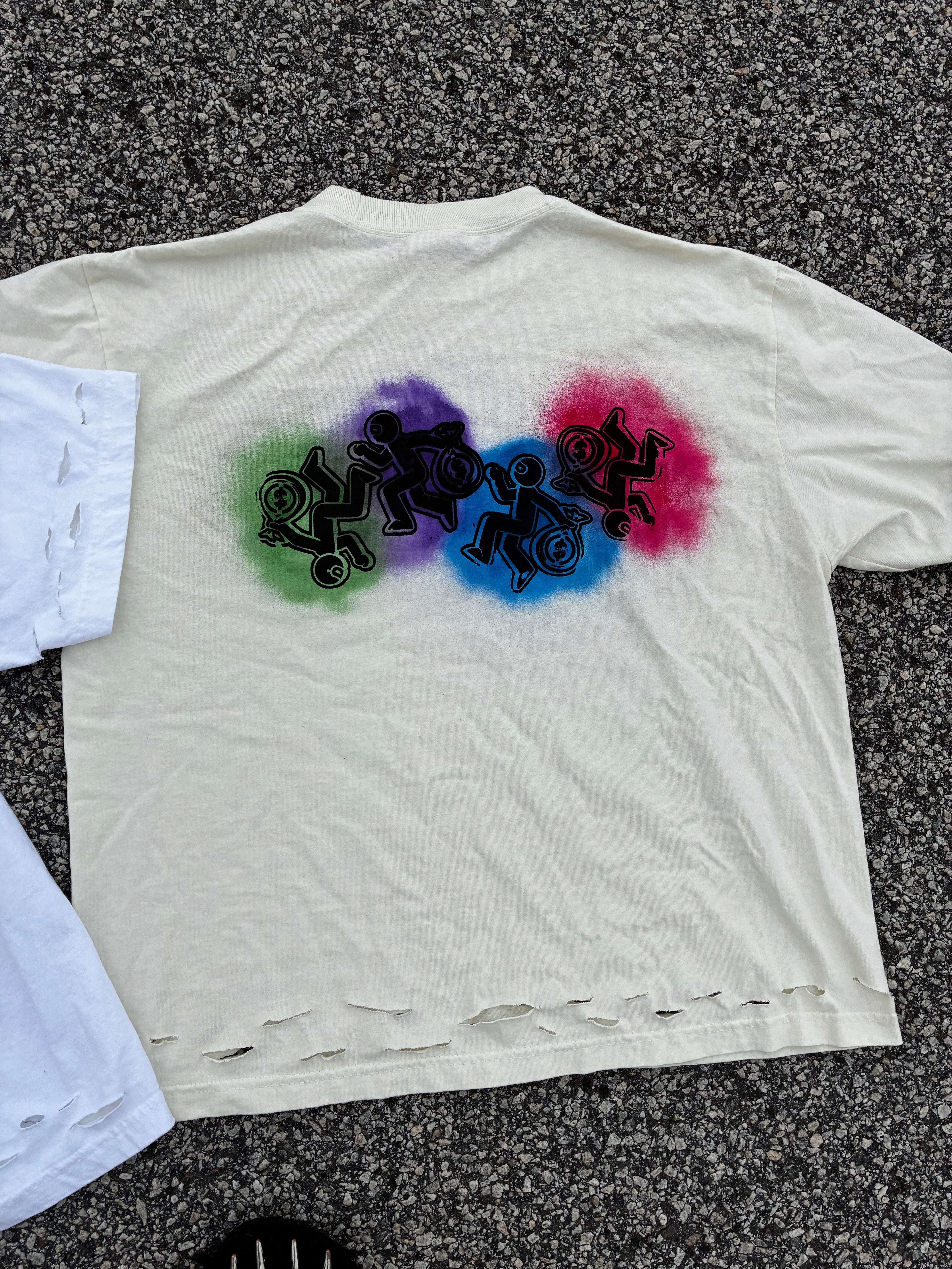DISTRESSED STAY DOWN BE PATIENT TEE