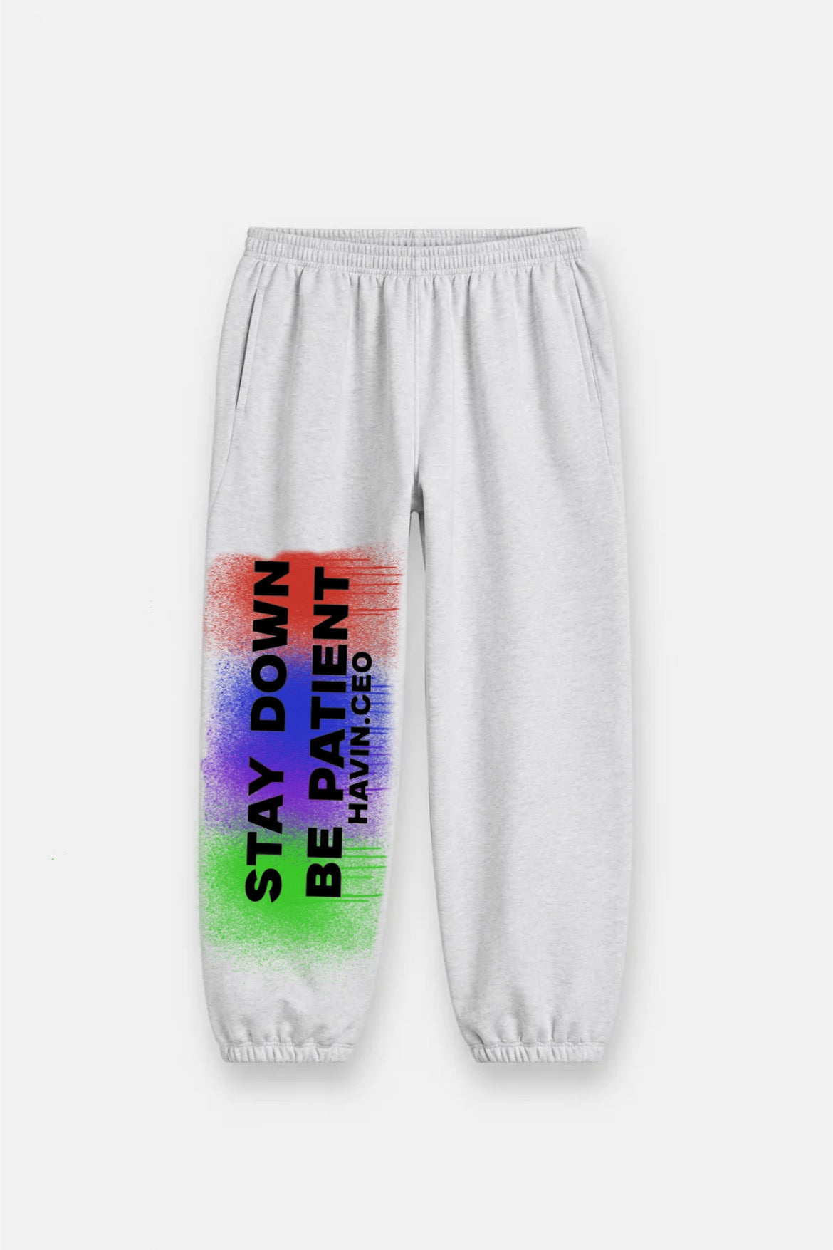 GREY STAY DOWN BE PATIENT SET