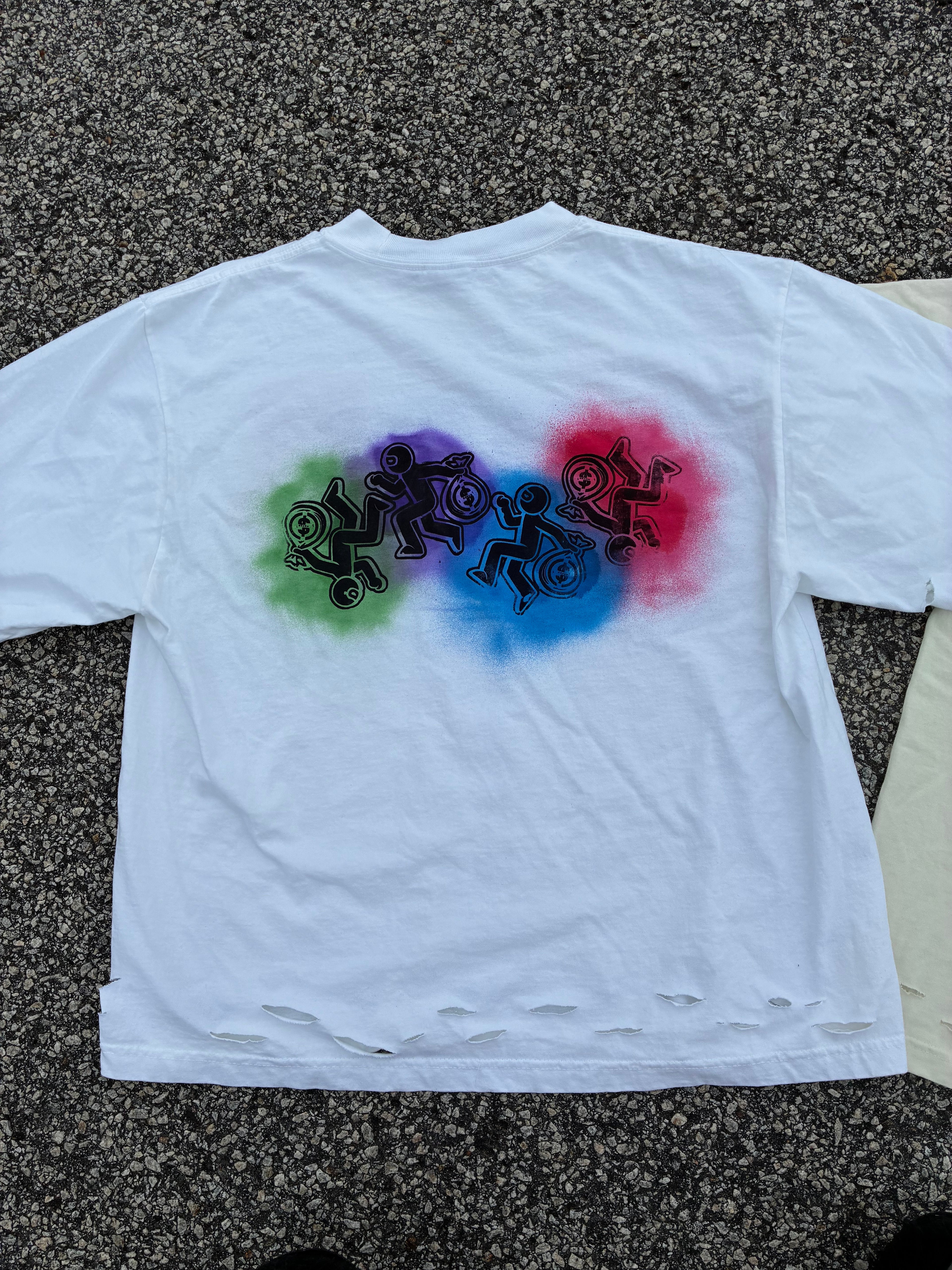 DISTRESSED STAY DOWN BE PATIENT TEE