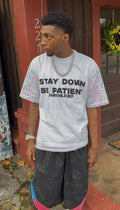 STAY DOWN BE PATIENT HAND WROTE HAVINCEO LOGO TEE WHITE