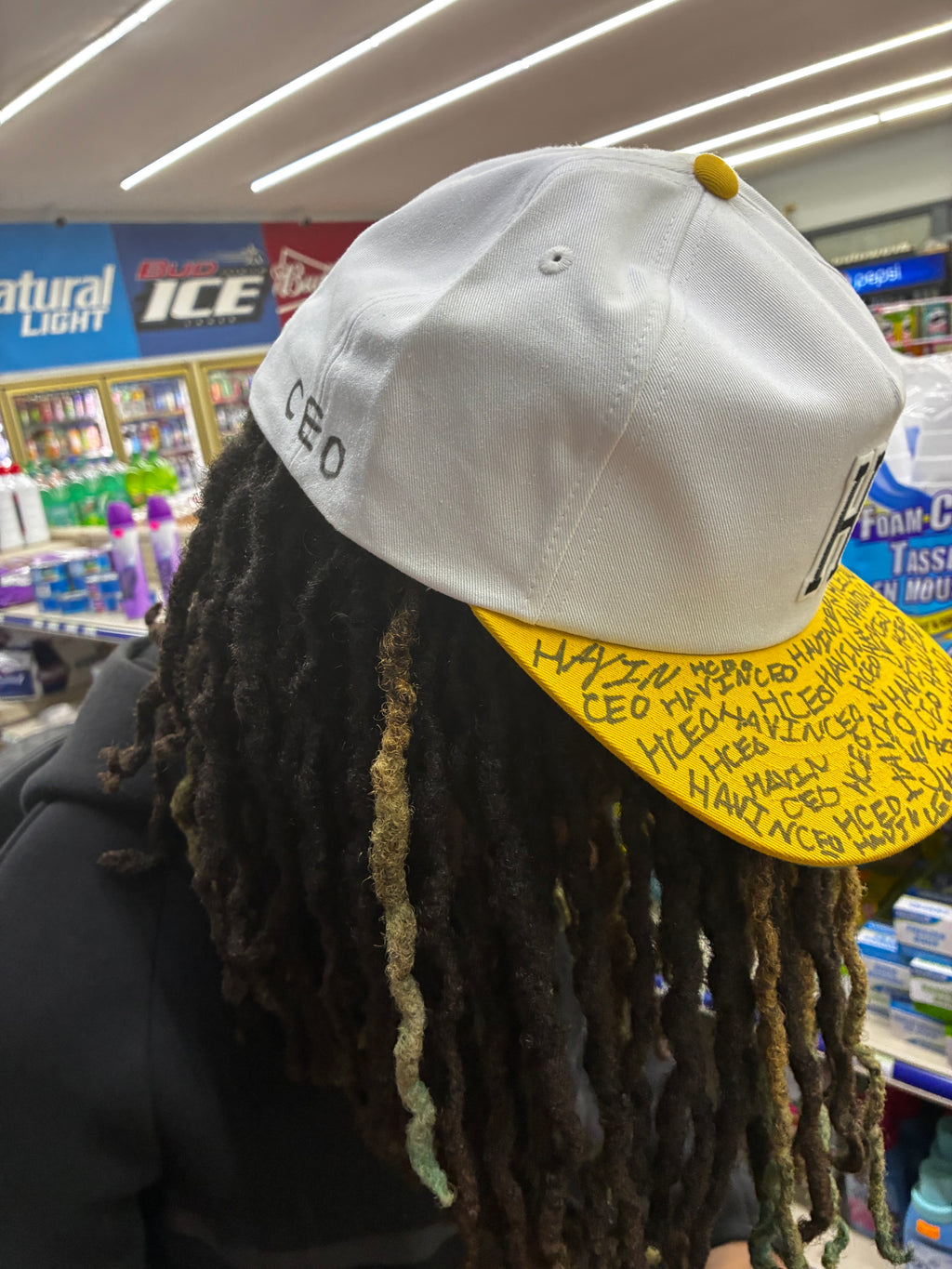 HAVINCEO GRAFFITI HAT YELLOW