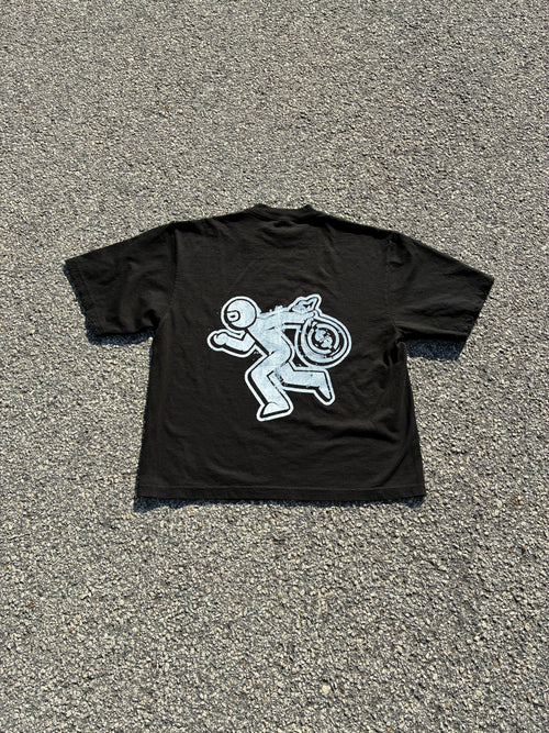 BLACK STAY DOWN BE PATIENT TEE